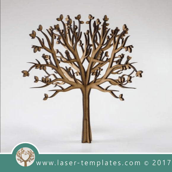 Laser cut tree template. Online 3d vector design download free patterns every day. Tree with Blossoms.