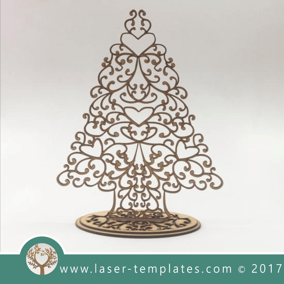 Christmas Laser cut tree template. Online 3d vector design download free patterns every day.