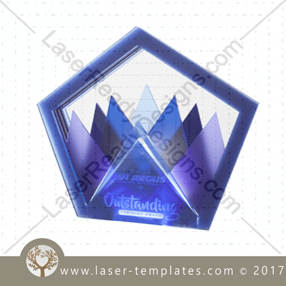 Trophy Template, laser cut Vector online store. Free designs every day. Lily trophy.