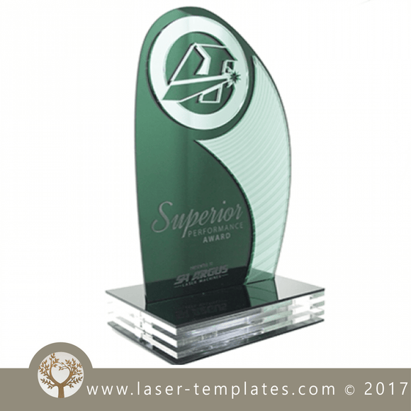 Trophy Template, laser cut Vector online store. Free designs every day. Superior Award.