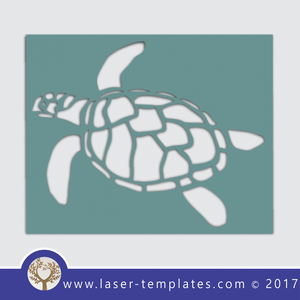 Turtle stencil template, online laser cut design store. Download Vector patterns.