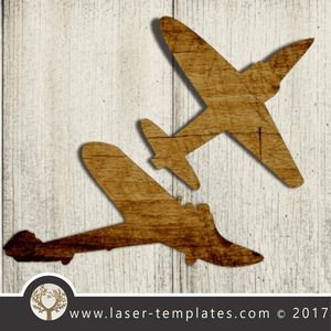 2 Vintage airplane laser cut, engrave template. Vector patterns, free designs every day.
