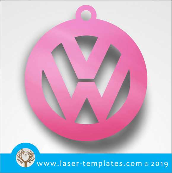 Laser cut template for Volkswagen Key Ring 