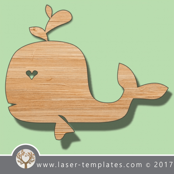 Whale template, online laser cut design store. Download Vector patterns.
