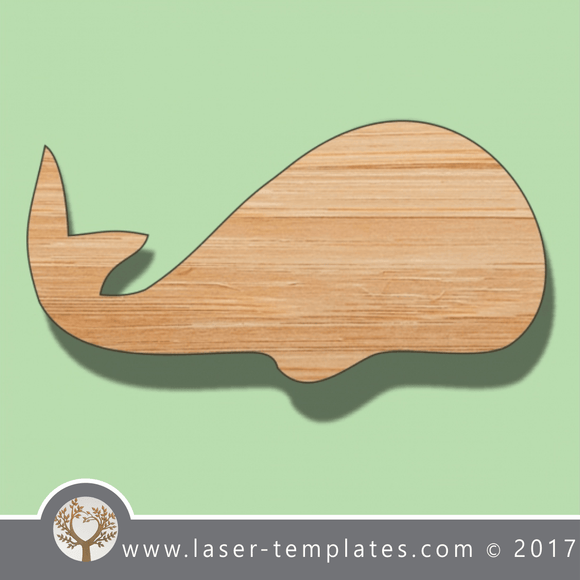 Whale template, online laser cut design store. Download Vector patterns.