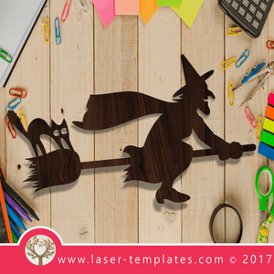 Laser Cut Witch Template, Download Laser Ready Vector Designs Online.