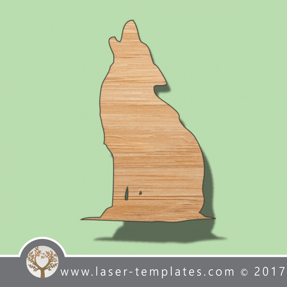 Wolf template, online laser cut design store. Download Vector patterns.