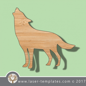 Wolf template, online laser cut design store. Download Vector patterns.
