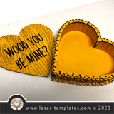 Laser Ready Wood You Be Mine Pun Box Vector File