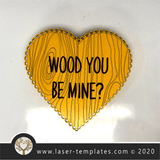 Laser Ready Wood You Be Mine Pun Box Vector File