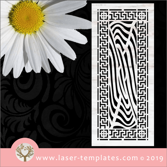 Laser cut template for Zebra Mosaic Pattern Stencil