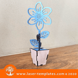 Shon New 3D Flower with Teachers Message 2 Laser cut Template for 3D Flower with Teachers Message 2