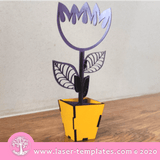 Shon New 3D Flower with Teachers Message 4 Laser cut Template for 3D Flower with Teachers Message 4