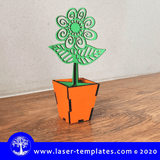 Shon New 3D Flower with Teachers Message 6 Laser cut Template for 3D Flower with Teachers Message 6