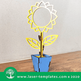 Shon New 3D Flower with Teachers Message 7 Laser cut Template for 3D Flower with Teachers Message 7