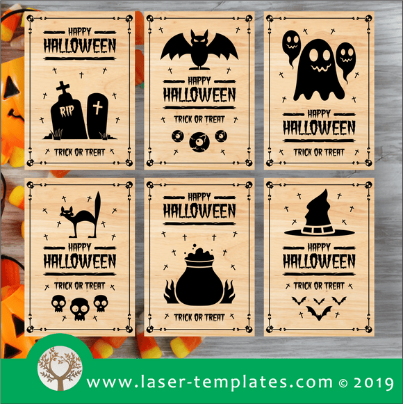 Shon New Halloween Tags x6 Pack 2 Laser cut template for Halloween Tags x6 Pack 2