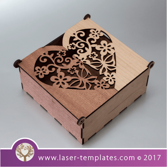 Store New 6mm Love Box 7 Love Heart Wooden Box 6mm template for laser cutting, search 1000's 